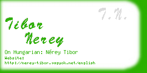 tibor nerey business card